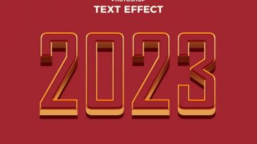 Free 2023 3D Photoshop Text Effect