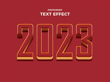 Free 2023 3D Photoshop Text Effect