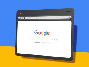 Free 3D Web Browser Mockup PSD