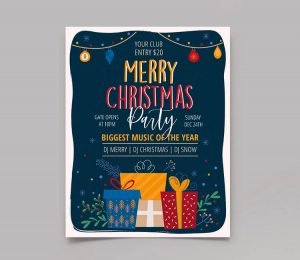 Free Christmas Flyer Template in PSD + Vector (.ai+.eps)