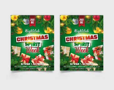 Free Christmas Spirit Week Template + Instagram Post PSD