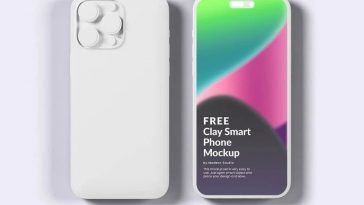 Free Clay iPhone 14 Pro Mockup