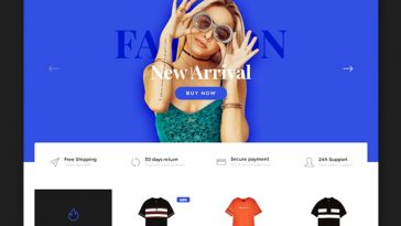 Free Fashion Store Products Ecommerce Website PSD Templates