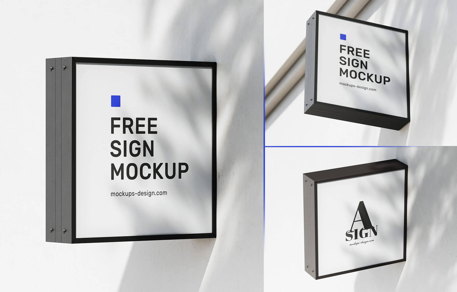 Free Lightbox Logo Signage Mockup PSD - Good Mockups