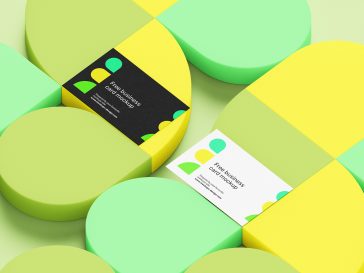 Abstract Business Card Mockup