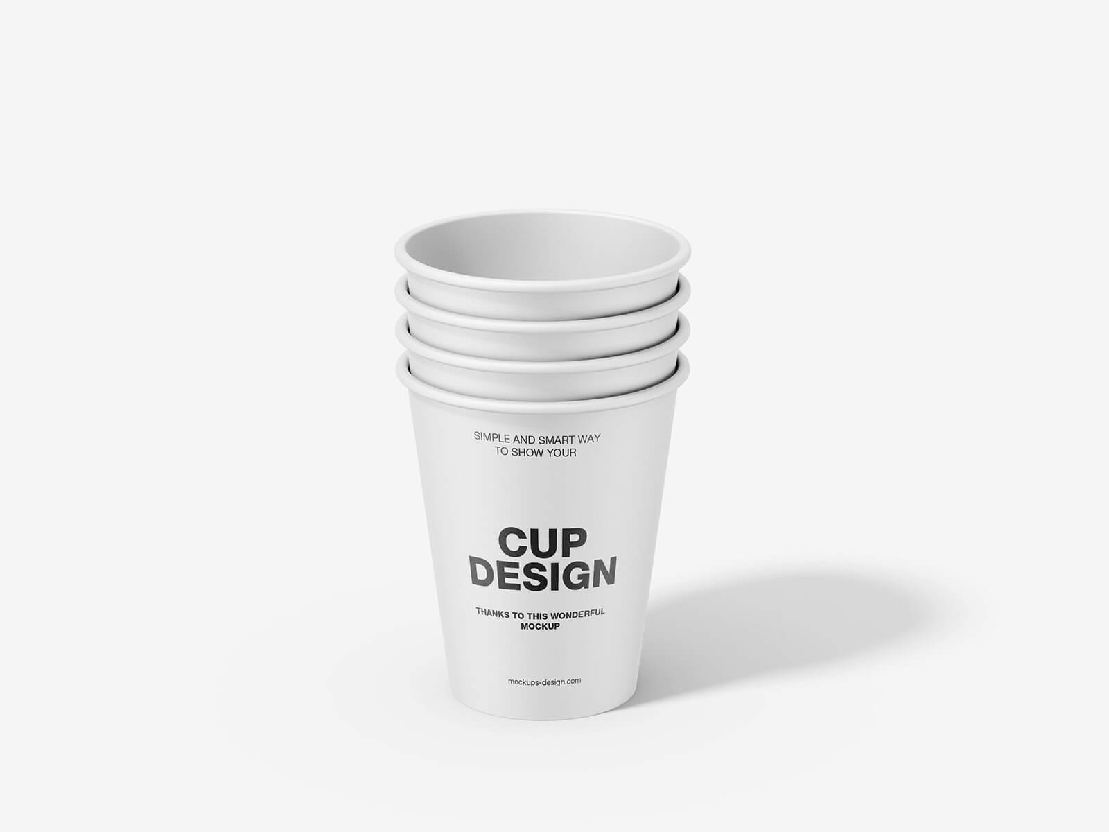 Stacked Paper Cup Mockup