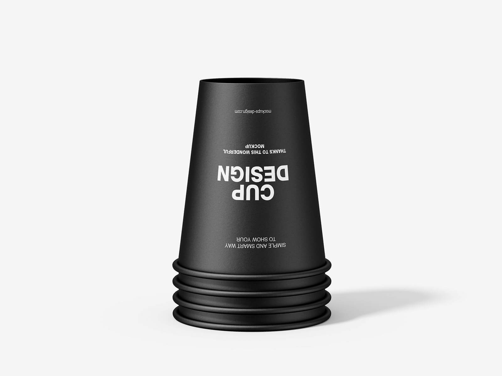Stacked Paper Cup Mockup