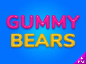 Gummy Bears Text Style Freebie