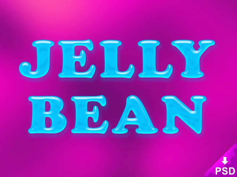 Jelly Bean Text Style Psd Freebie - Psfiles