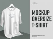 Free Hanging Oversize T-shirt Mockup PSD - PsFiles