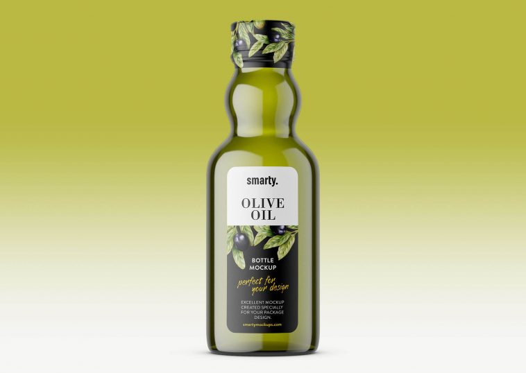 250 ml Free olive oil bottle mockup