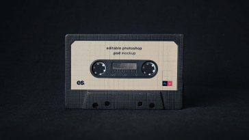 Real Cassette Tape Mockup PSD