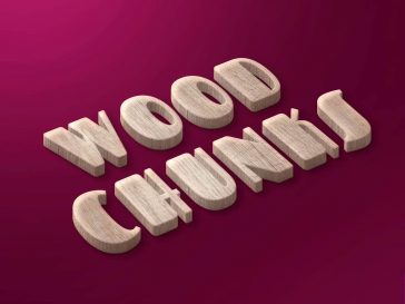 Wood Chunks Text Style Freebie