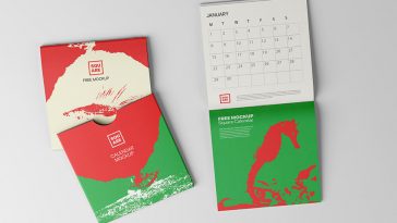 Free Square Calendar Mockup