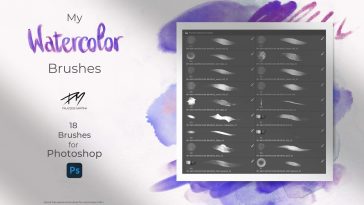 A Free 18 Watercolor brushes for Photoshop. They simulared watercolor effect. Hope you like them.