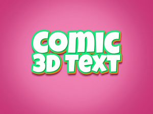 3D Comic Text Effect