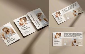 6 Free A4 & A5 Tri-Fold Brochure Mockup PSD Files