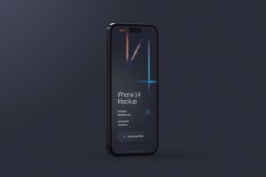 Dark iPhone 14 Pro Mockup 1 free file