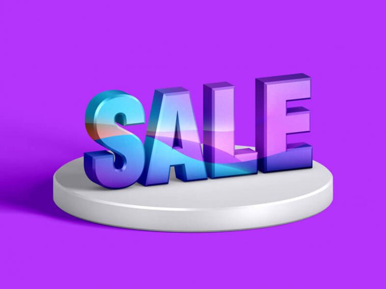 Free 3D Sale Mockup