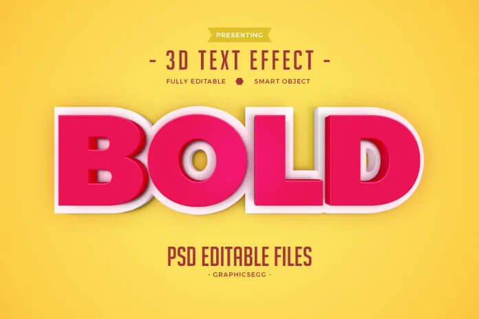 Bold 3D Text Effect