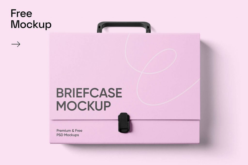 Free Briefcase Mockup PSD - PsFiles