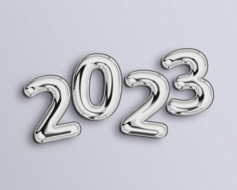 2023 Foil Balloon Text Effect Mockup PsFiles