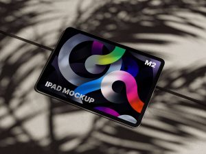 Free M2 iPad Pro Mockup PSD on Concrete