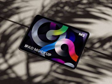 Free M2 iPad Pro Mockup PSD on Concrete