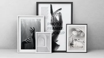 Free Photo Frames PSD Mockup