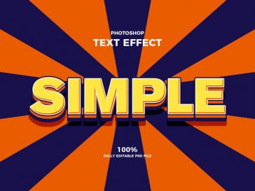 Free Simple 3D Photoshop Text Effect