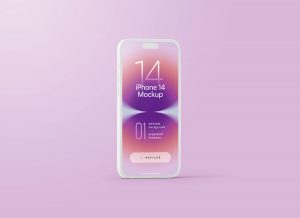 Free iPhone 14 Pro Clay Mockup PSD