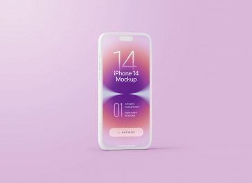 Free iPhone 14 Pro Clay Mockup PSD