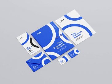 3 Free Stationery With String Folder Mockup PSD Files