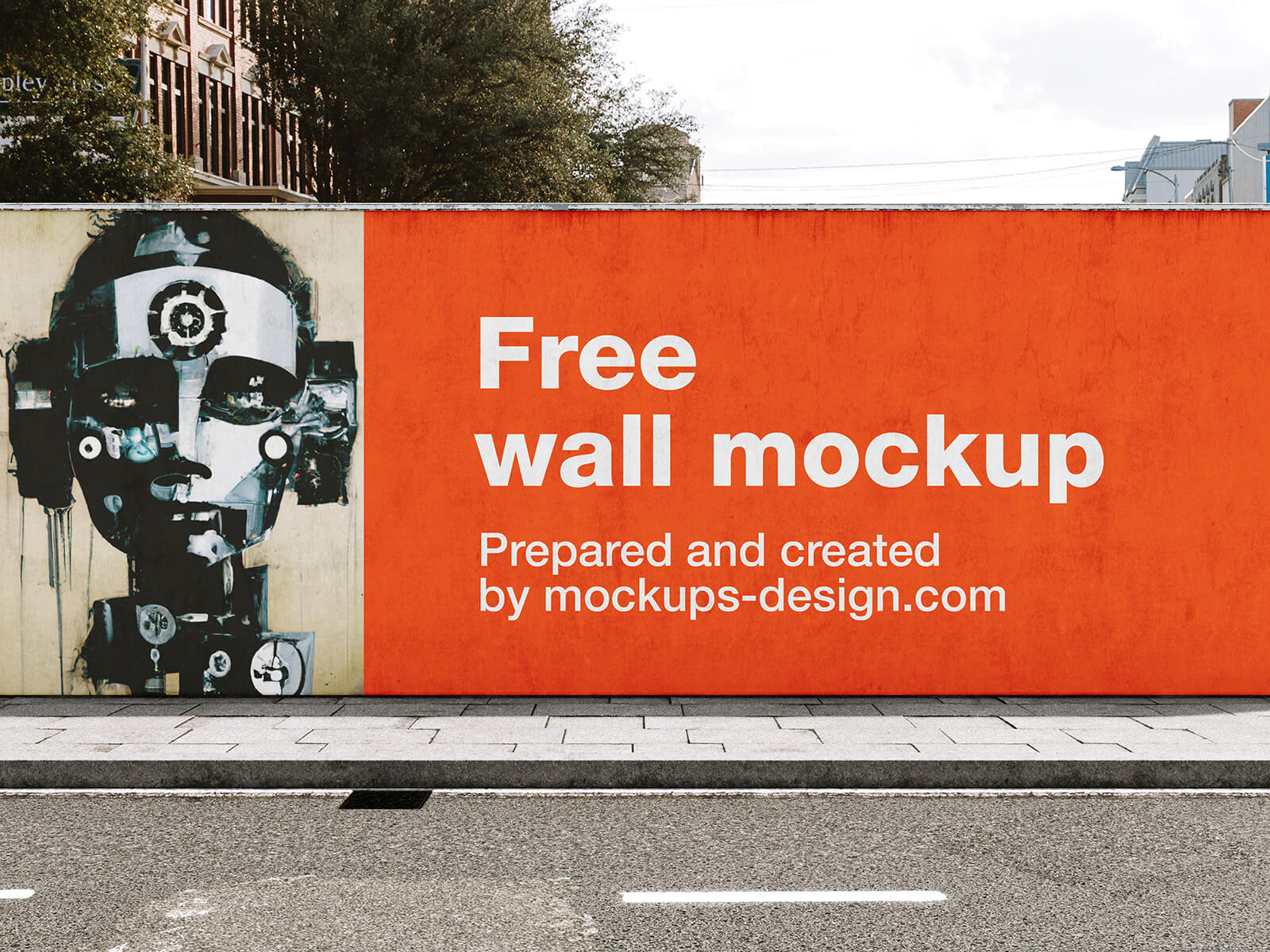 Street Wall Painted Mockup Free PSD PsFiles