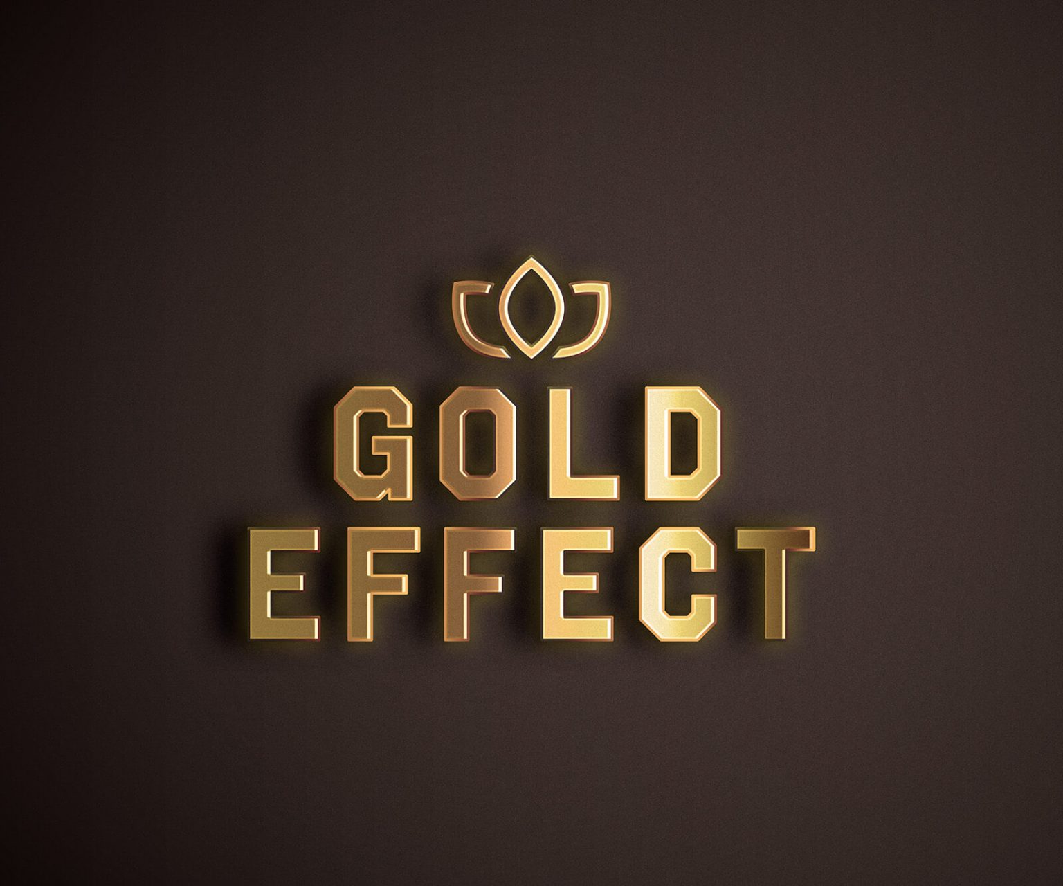 Free Glowing Gold Text Effect PSD Logo Mockup - PsFiles