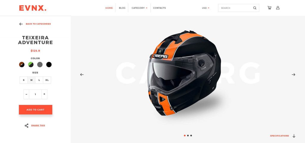 Online Helmet Customisation Page Design