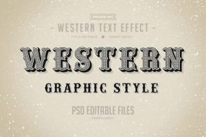 Striped Western Style Text Effect