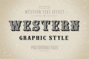 Striped Western Style Text Effect