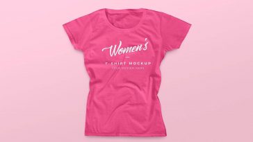 Women T-Shirt Mockup with Convertible Fabric Design