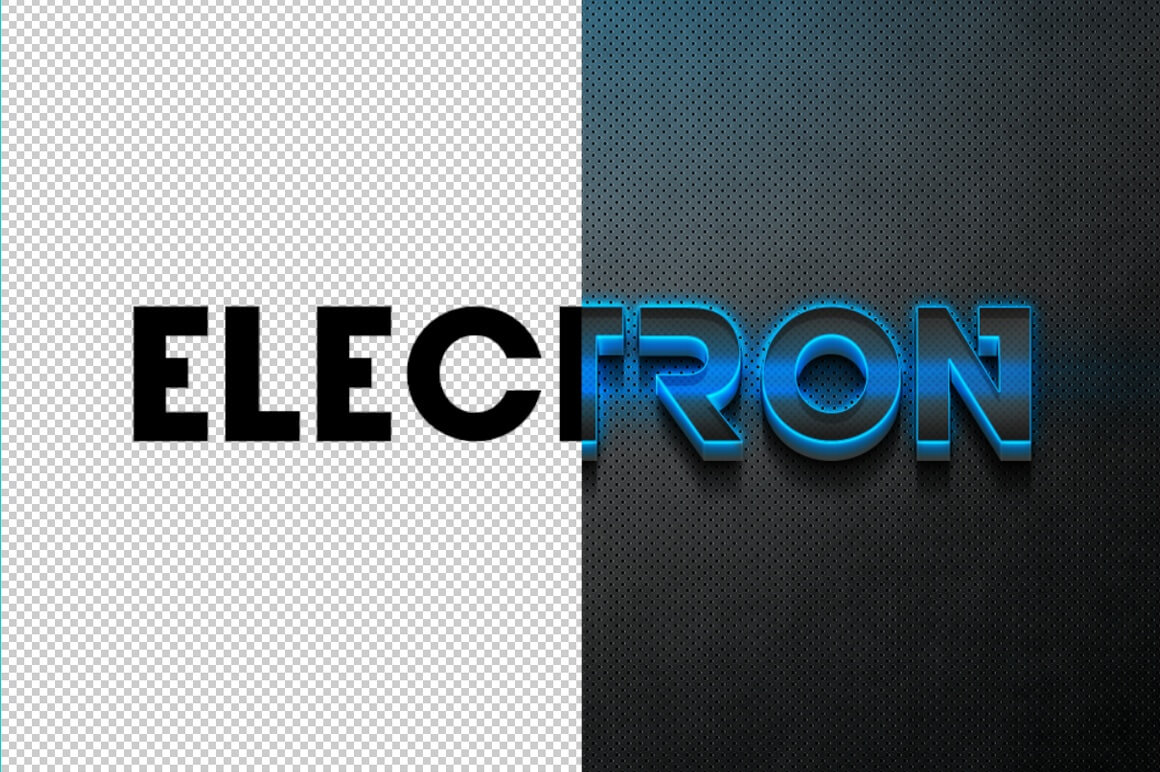Electro 3D Text Effect