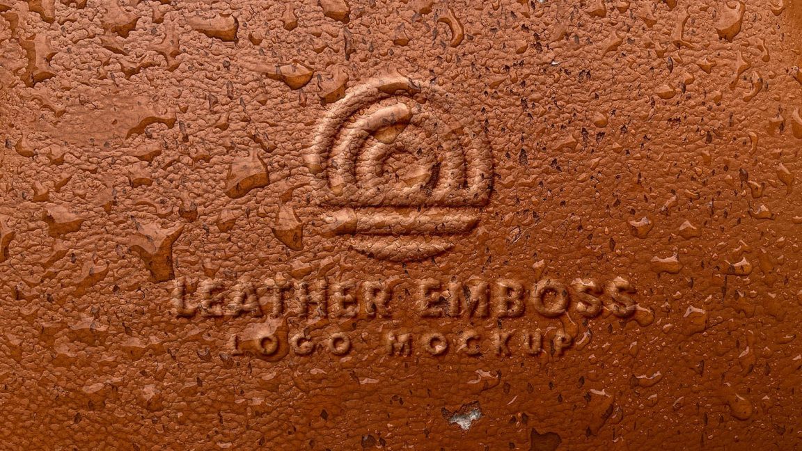 Free Embossed Leather Stamping Logo Mockup PSD PsFiles