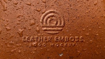Embossed Leather Logo Mockup