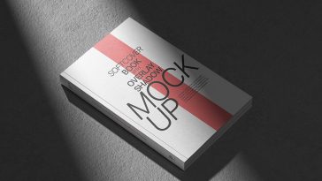Free Softcover Book with Shadow Overlay Mockup