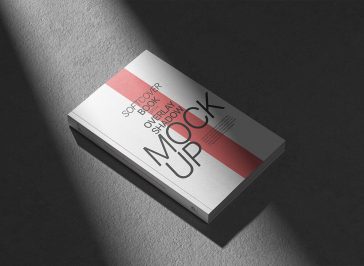 Free Softcover Book with Shadow Overlay Mockup