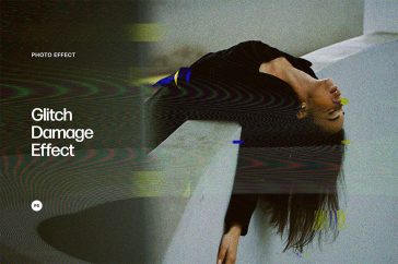Glitch Damage Photo Effect