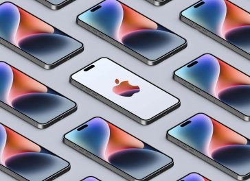 Free Grid iPhone 14 Pro Max Mockup PSD