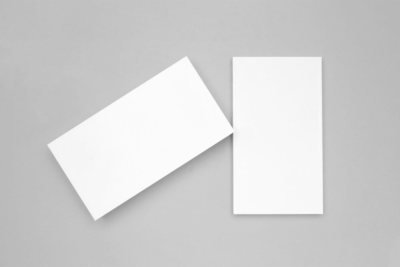 Top View of 2 Rectangle Cards Mockup