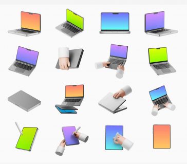 Cartoon Responsive Device Mockups PSD