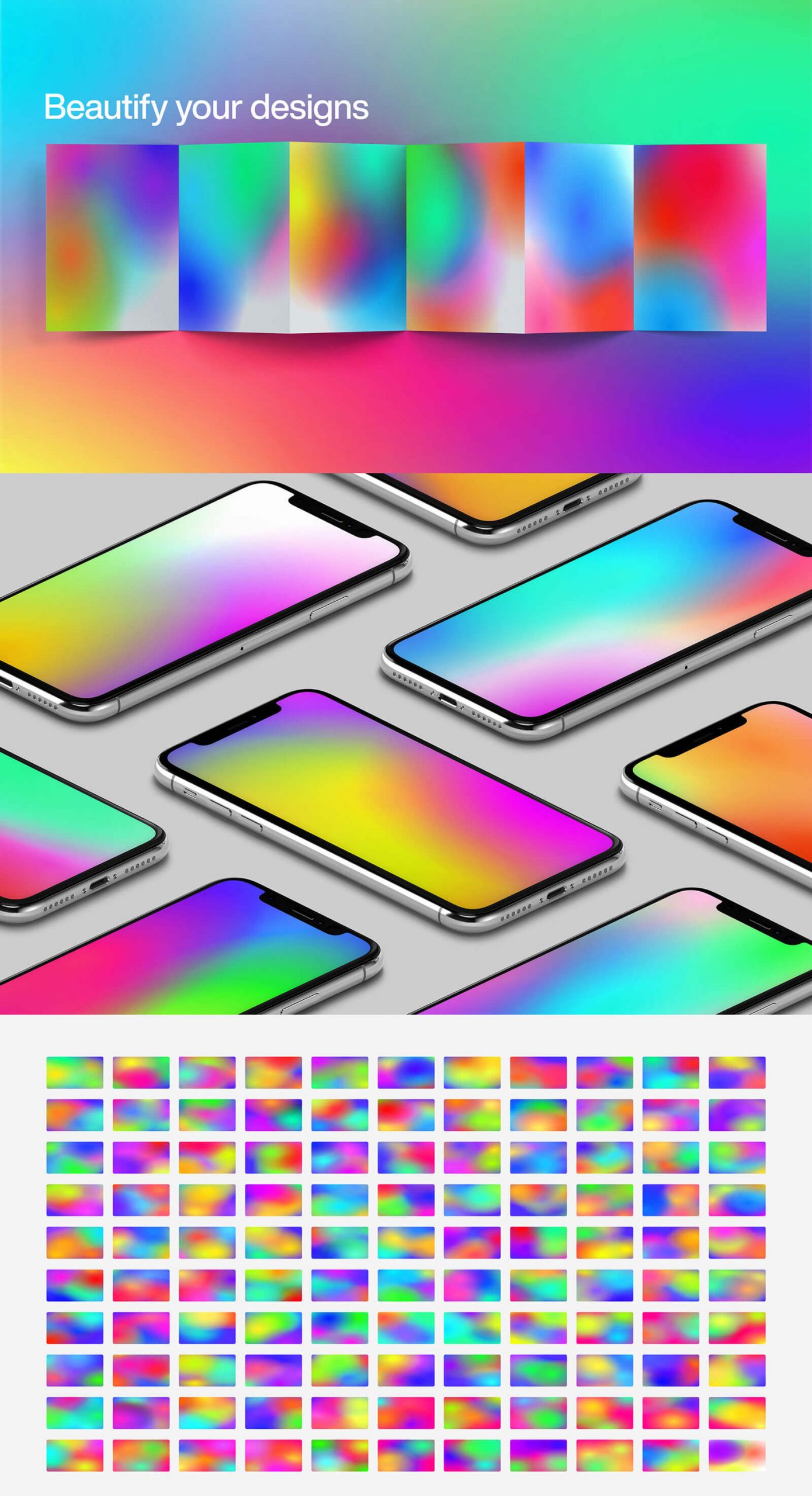Free 1000 Vibrant Gradient Backgrounds Vol 01