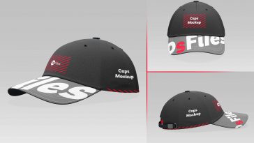 Free Baseball Caps Mockup PSD set PsFiles